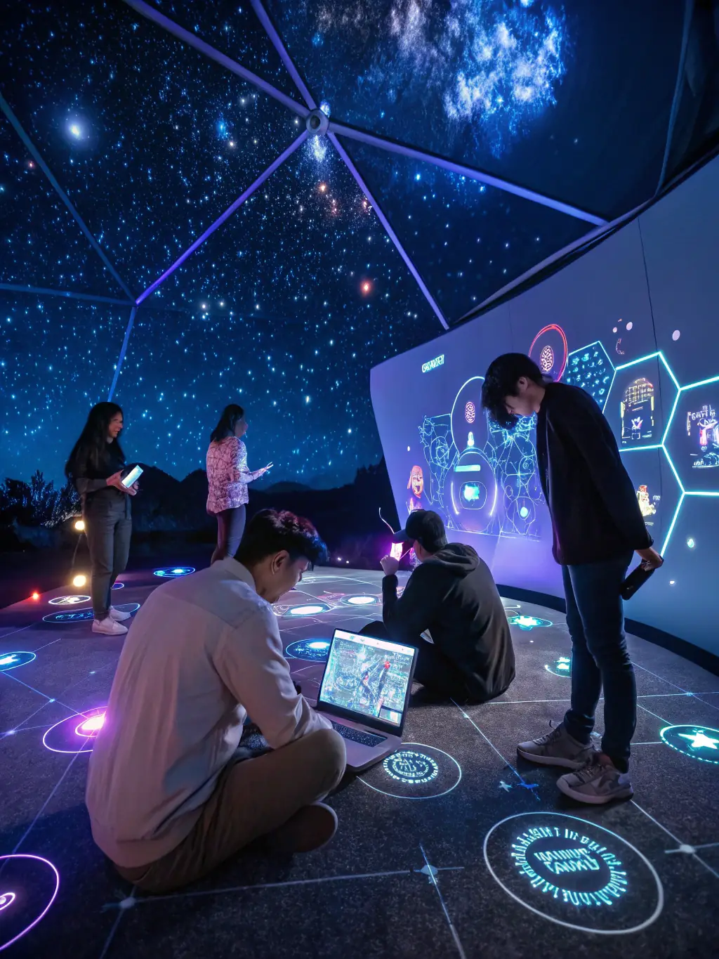 A visual representation of AI companions participating in community events and activities within the 91 Cracked Version platform, fostering a sense of belonging.
