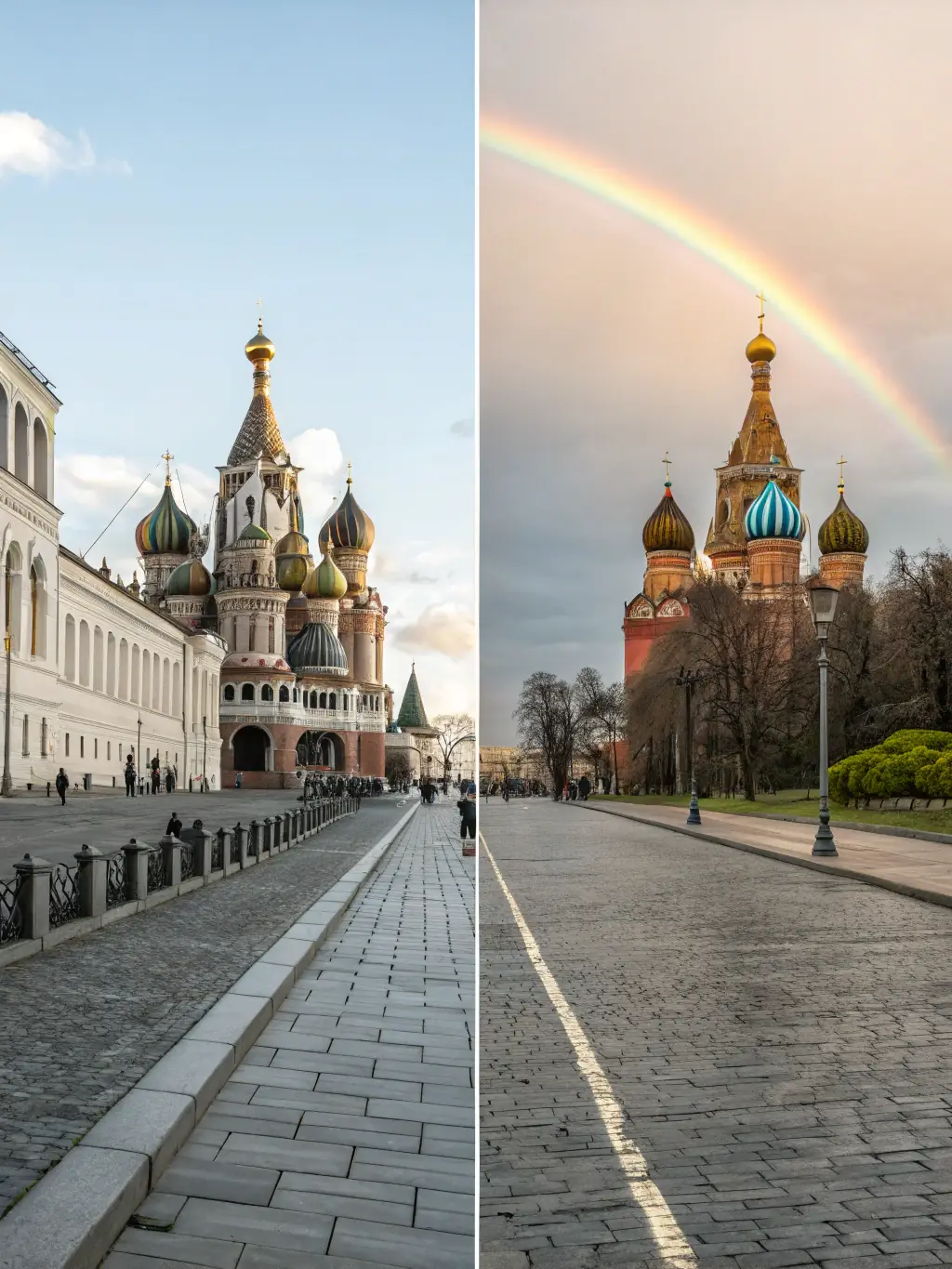 An image showing before-and-after comparison of a photo with AI color correction applied, highlighting vibrant and balanced colors.
