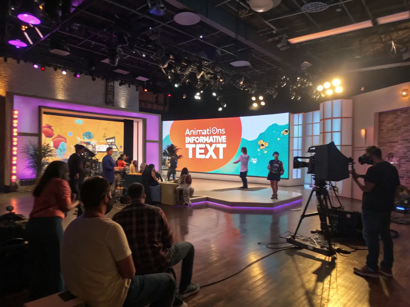 A visual representation of a community event, such as a virtual film screening or Q&A session with AI film creators, emphasizing the platform's interactive events.